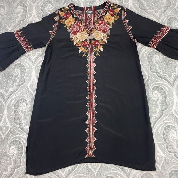 Womens Johnny Was Artemis Flare-Sleeve Tunic Dress - mordernwear.com